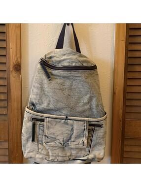 Free People denim daze acid wash Jean backpack